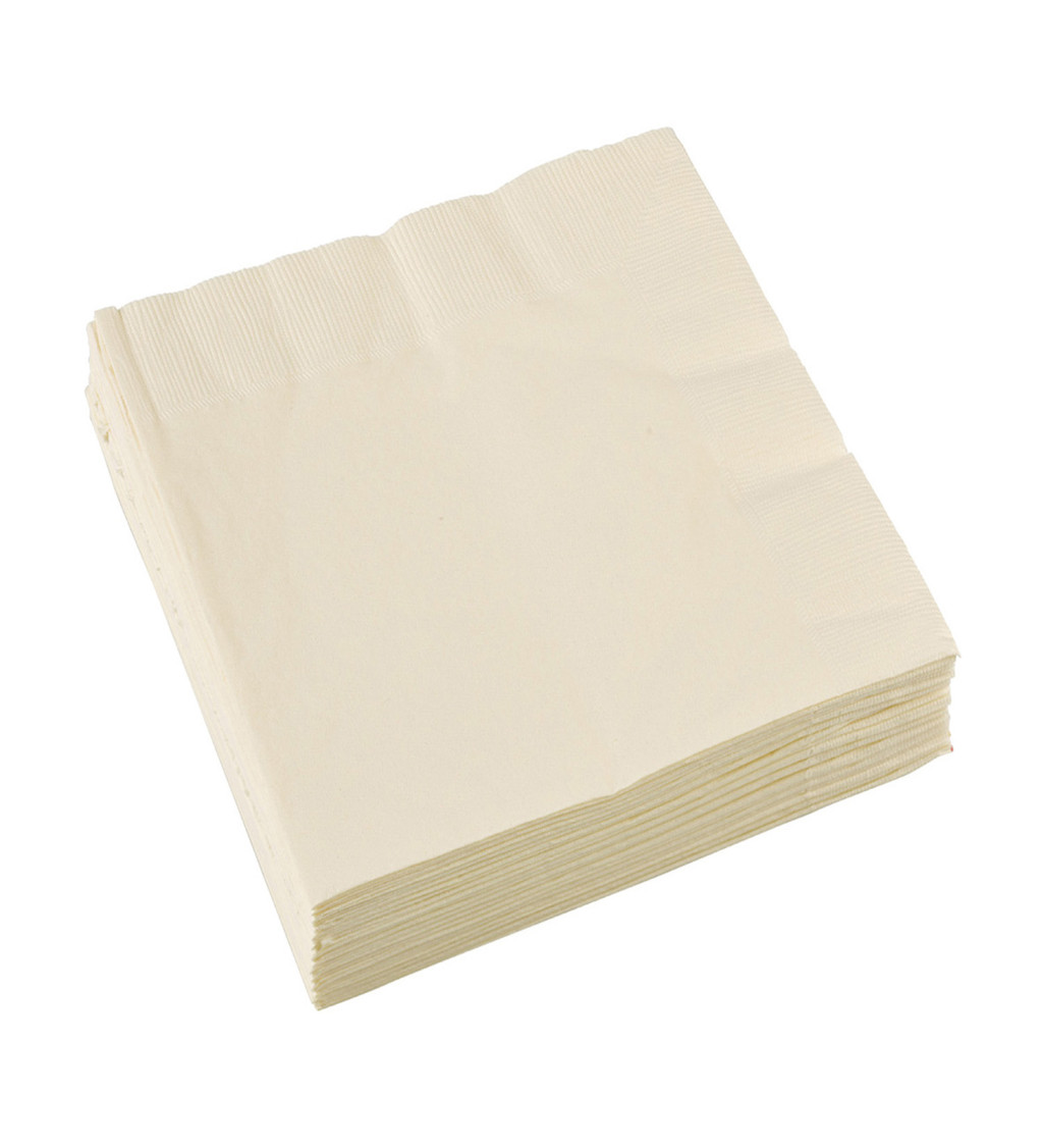 Ubrousky papírové - krémové