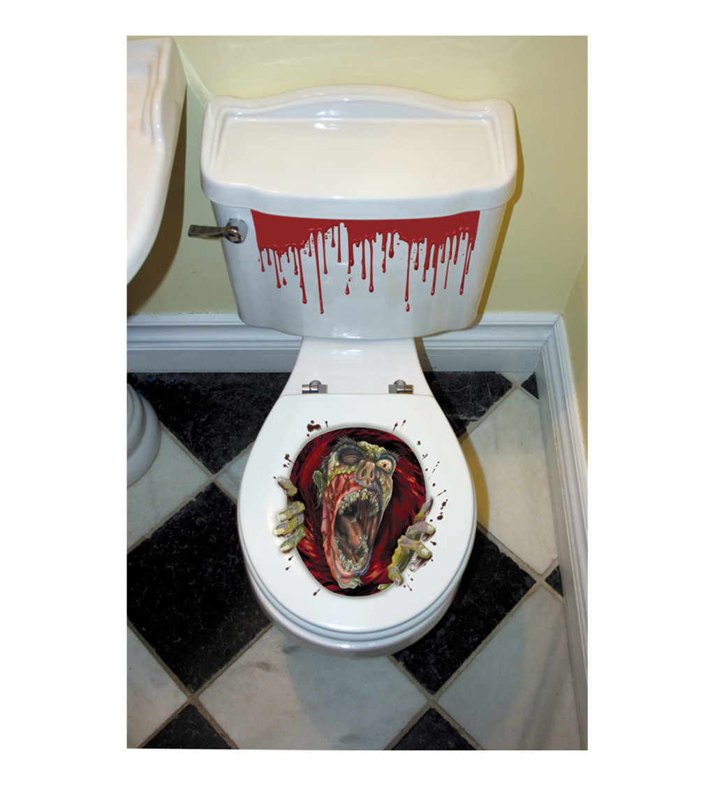 Samolepka - horror toaleta
