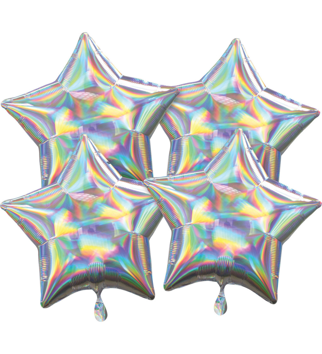 Set balonků - holo hvězdy