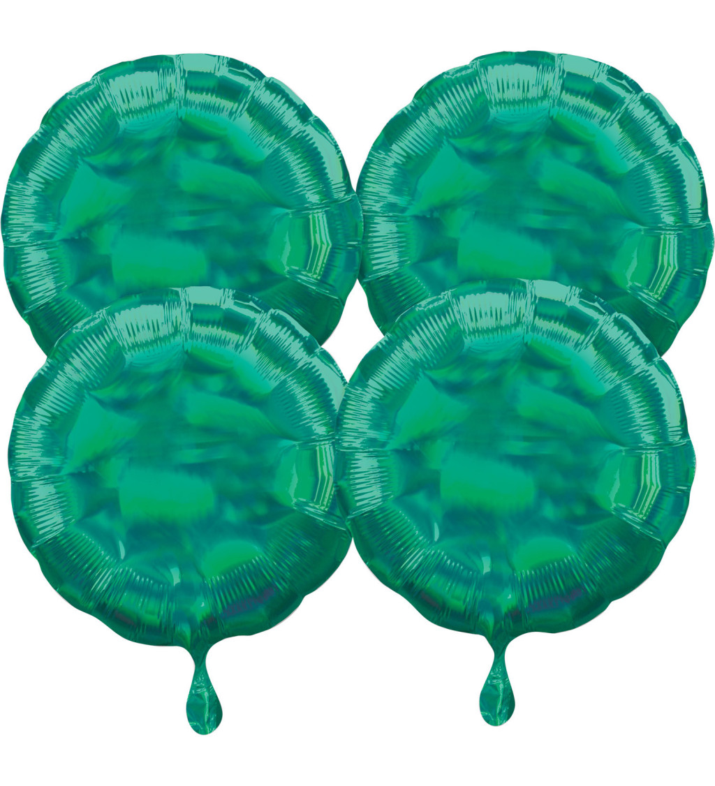 Sada - holo balónky tmavě zelené