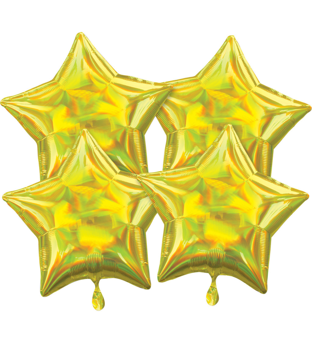 Set balonků - žluté hvězdy
