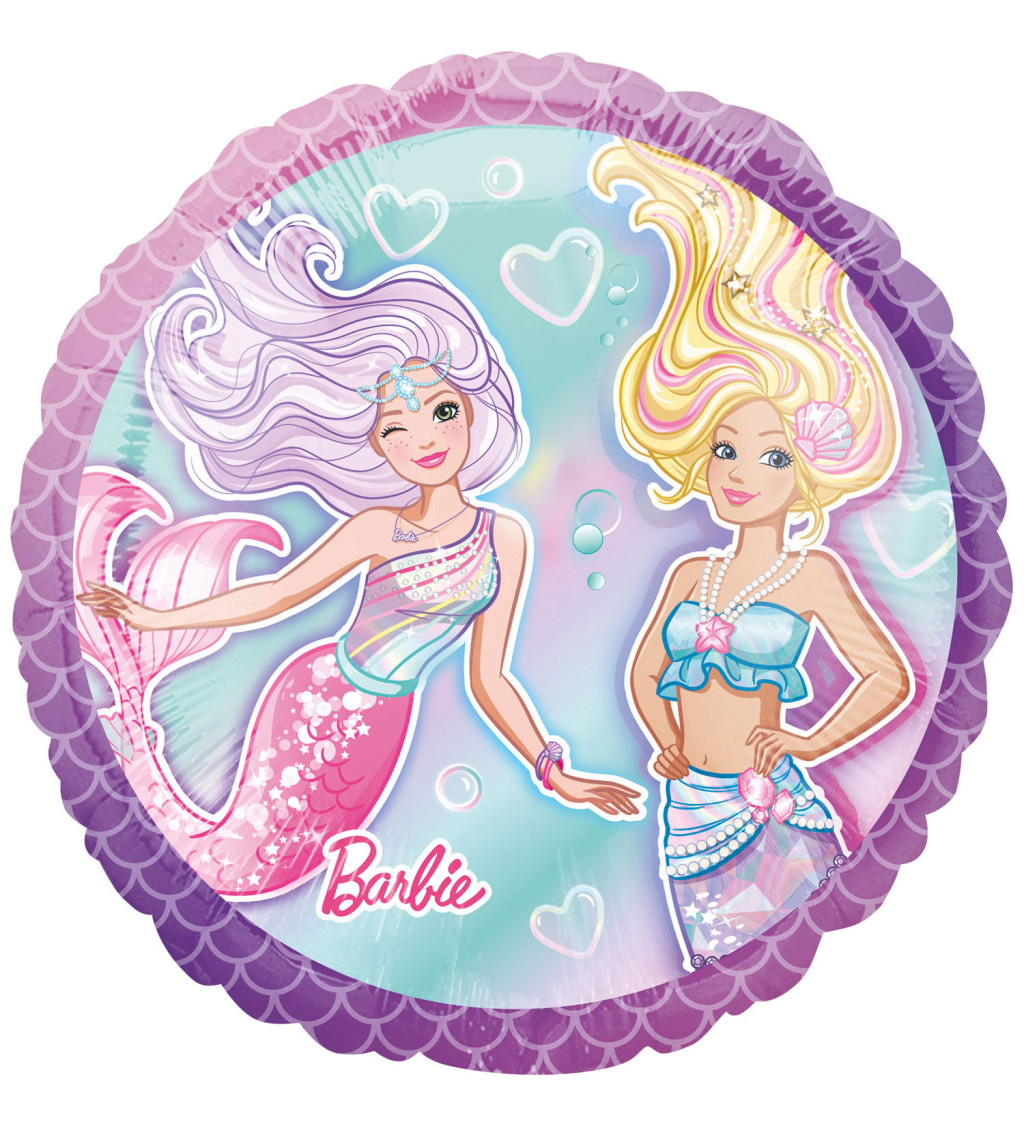 Balónek mořská panna Barbie