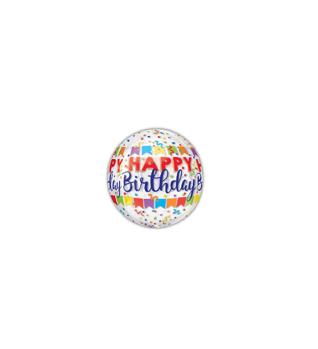 Balónek narozeninový barevný