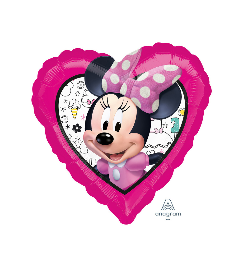 Balónek srdce Minnie