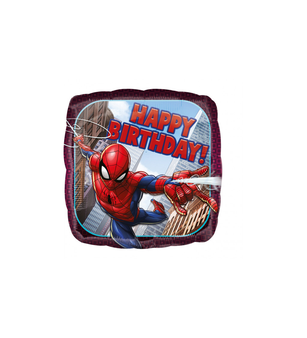 Balonek Happy birthday Spider-man