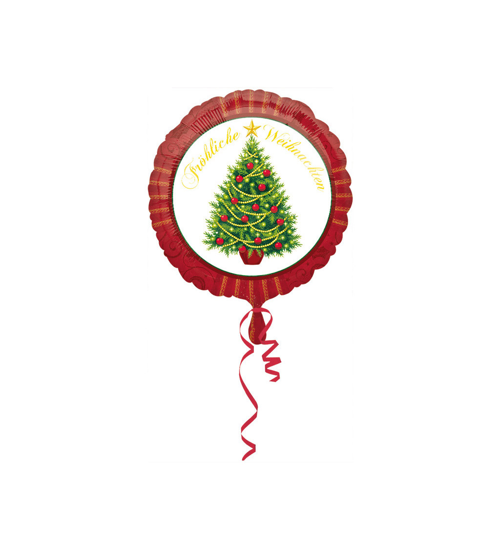 Fóliový balónek s vánočním stromečkem