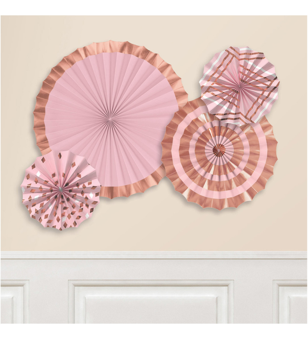 Papírová dekorace růžová