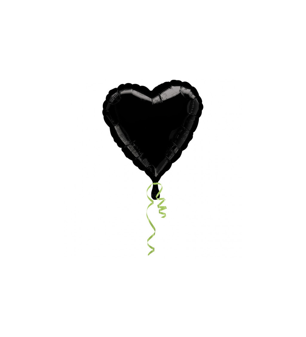 Srdce černé balónek
