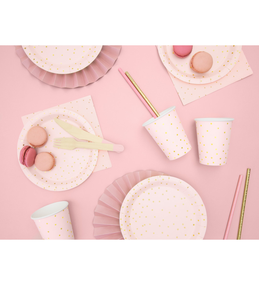 Talířek růžový puntíky