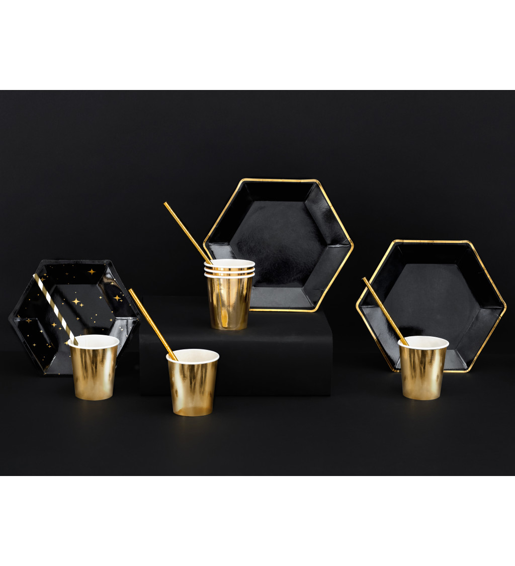 Talíř - černý s hvězdami