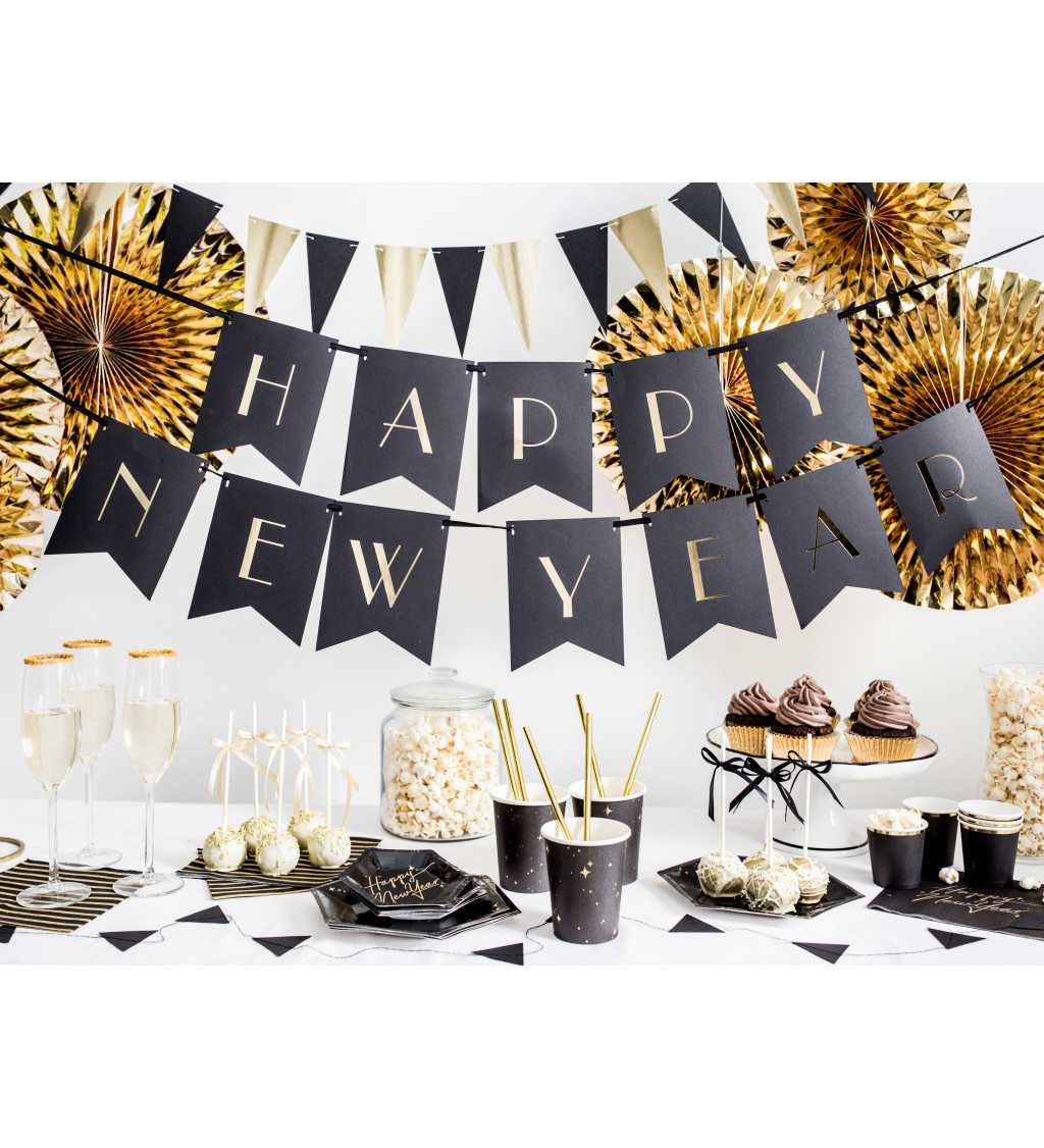 Talíř - černý s hvězdami