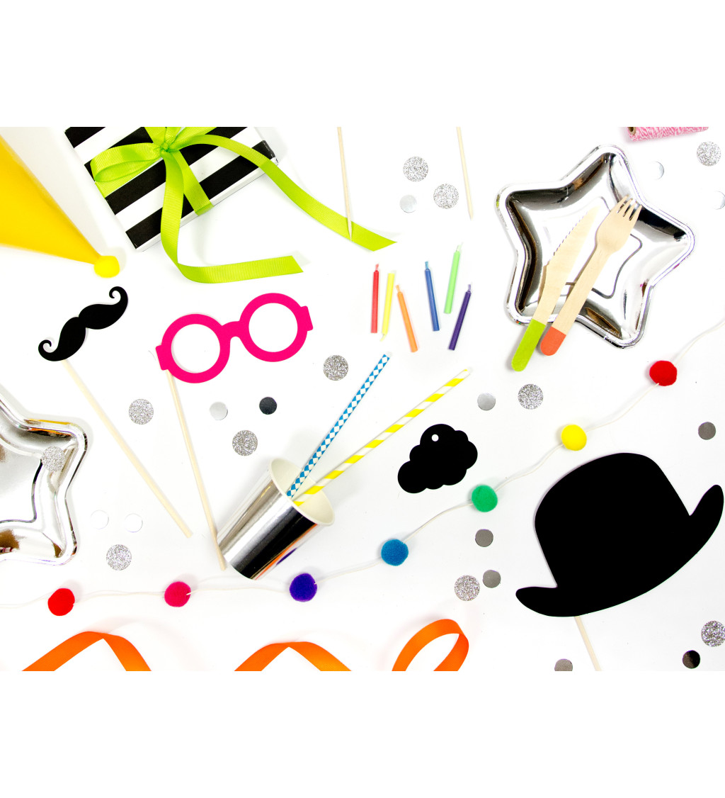 Papírová brčka žluté pruhy