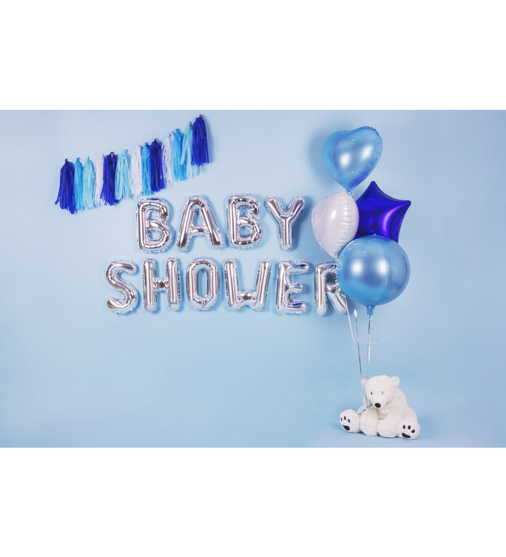 Fóliový balónek písmeno O stříbrné 35 cm