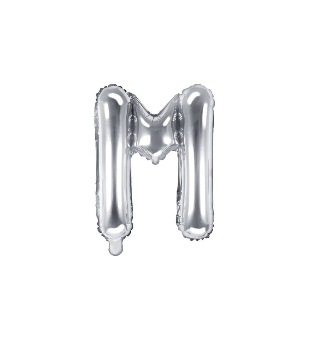 Fóliový balónek stříbrný písmeno M