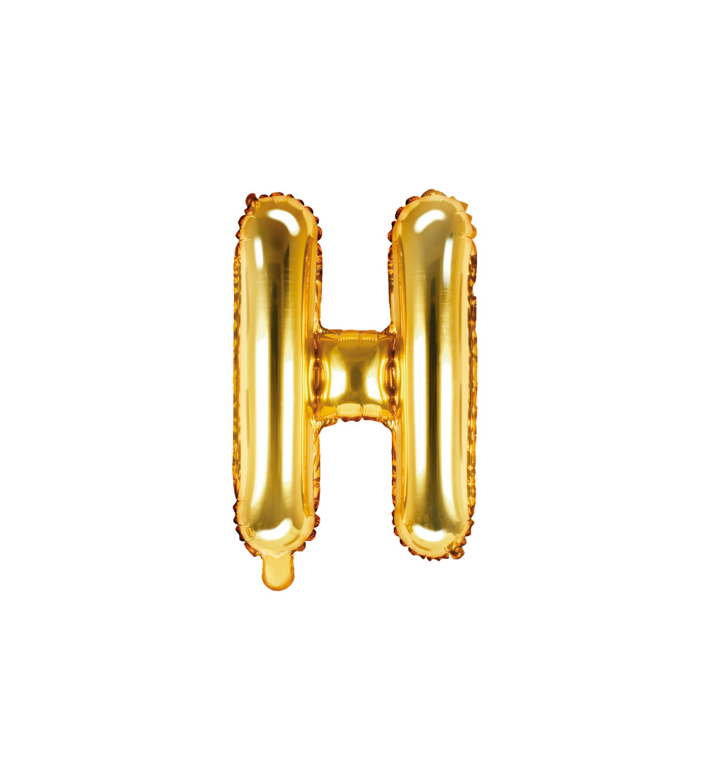 Fóliový balónek zlatý H