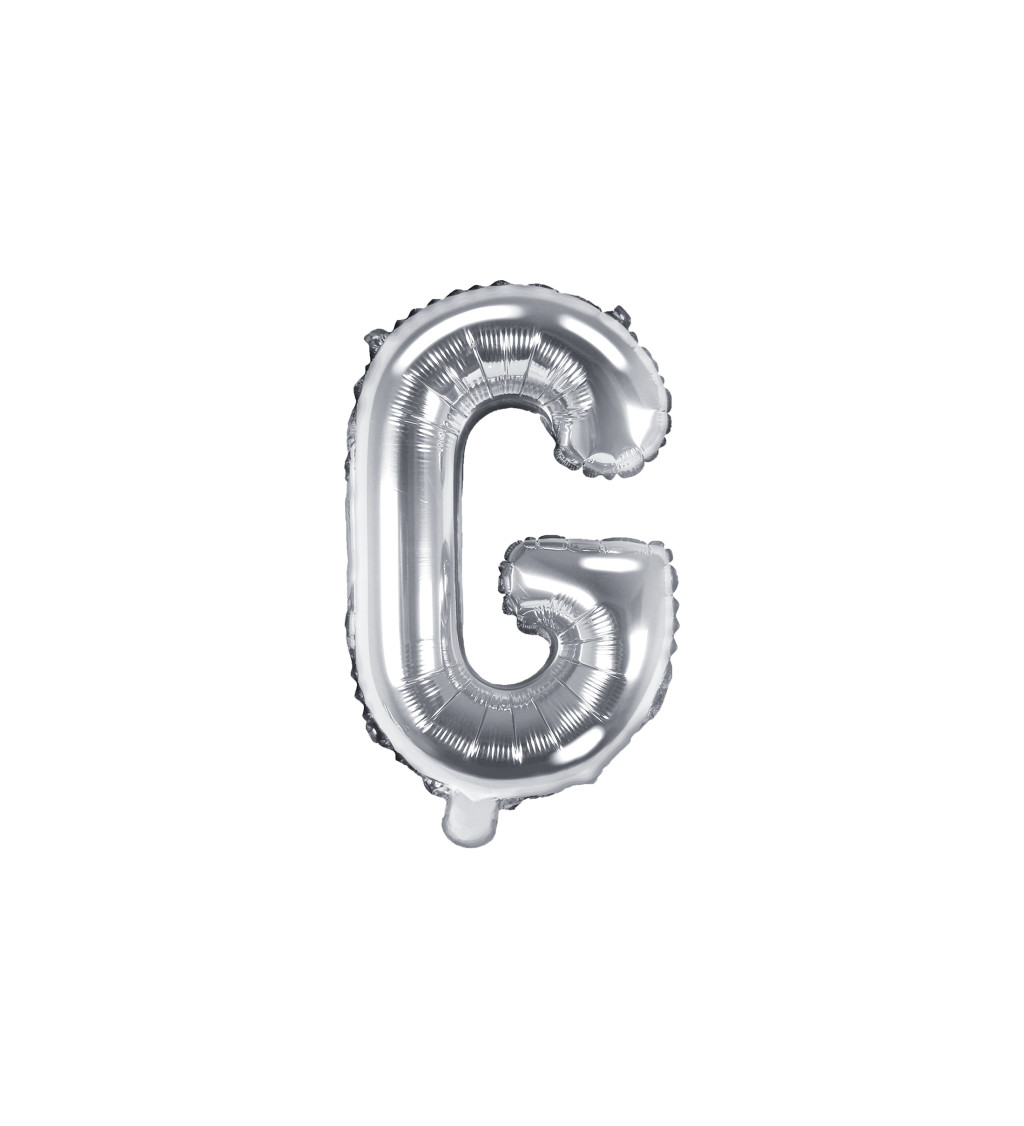 Stříbrný fóliový balónek G
