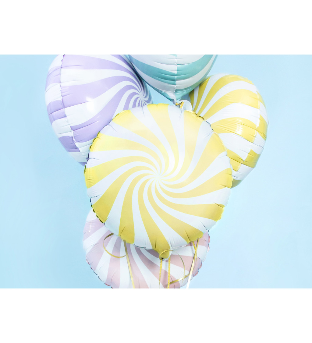 Fóliový balónek pastelový Candy - žlutý