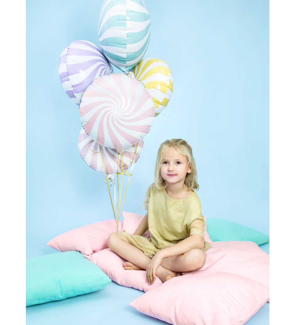 Balónek pastelový duhový Candy - růžový