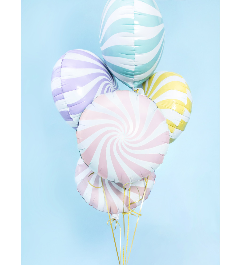 Balónek pastelový duhový Candy - růžový