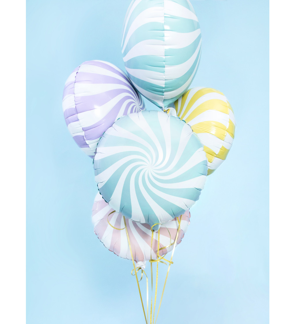 Balónek pastelový duhový Candy - modrý