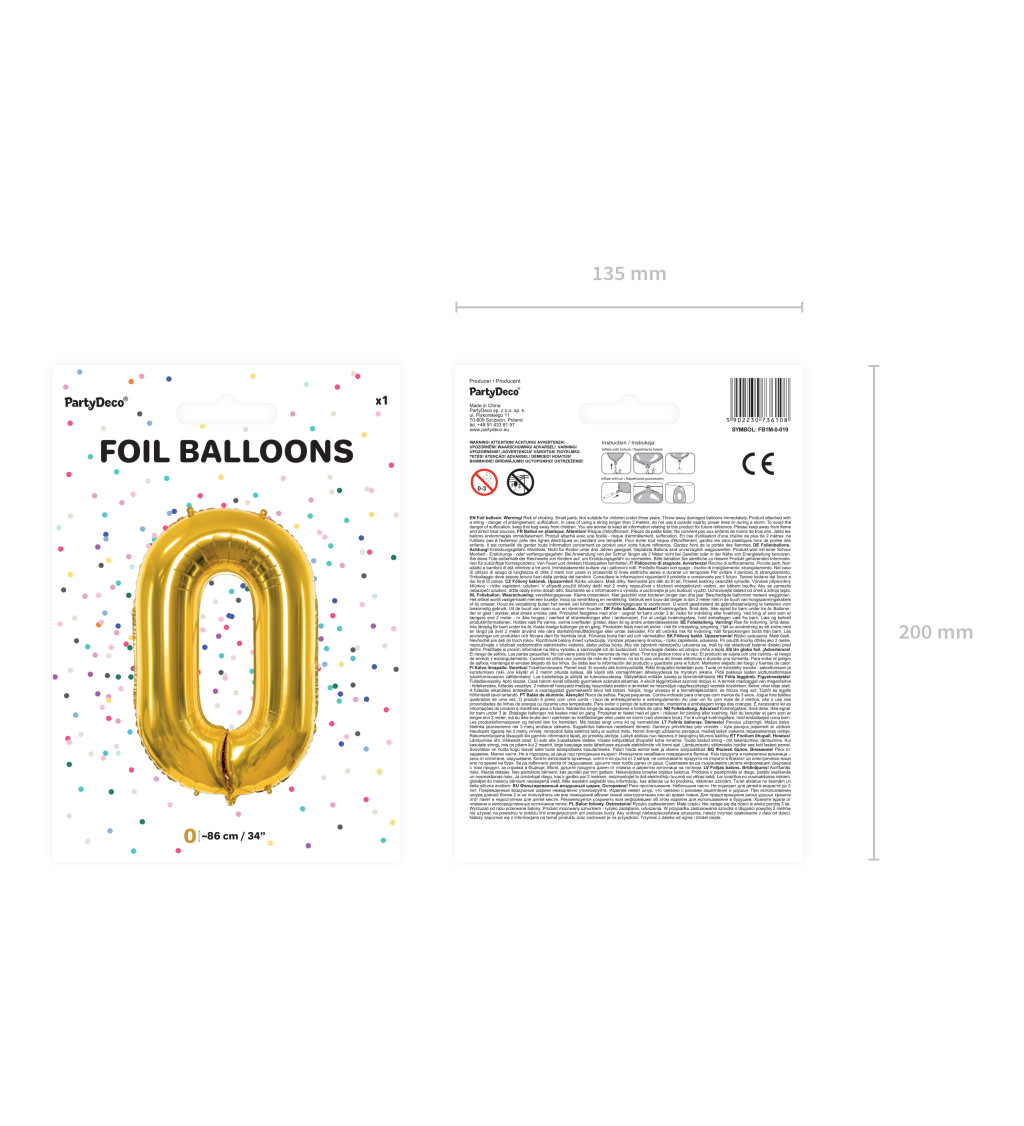 Fóliový balónek 0