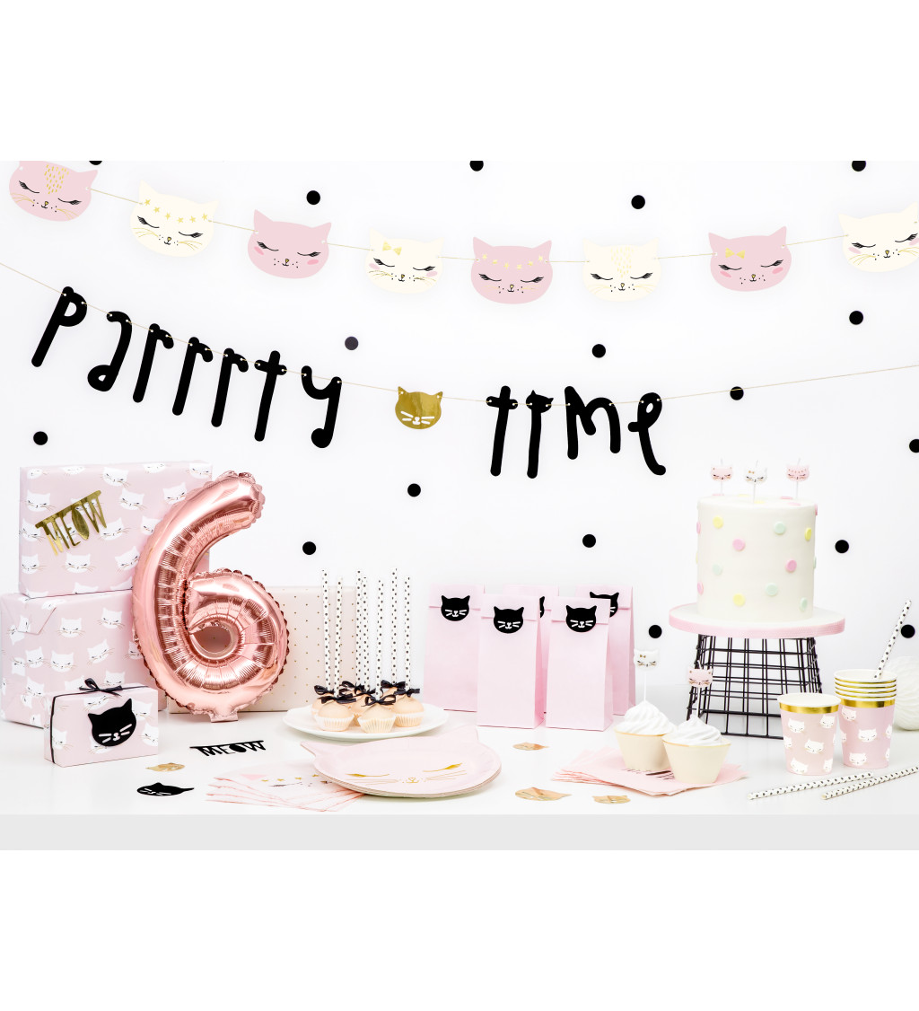 Fóliový balónek číslo 6, růžově zlatá, 35 cm