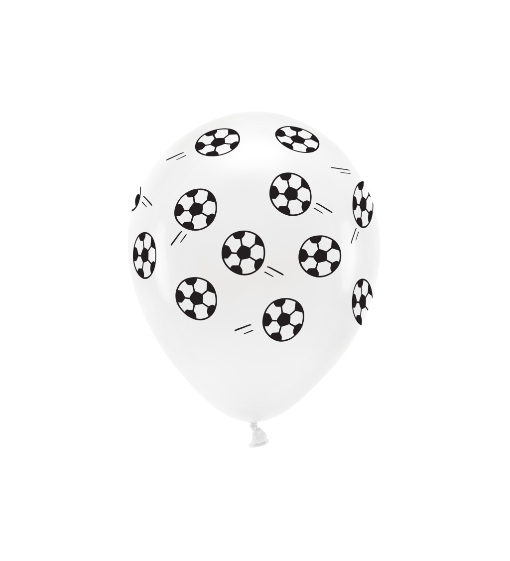 EKO Latexové balónky 33 cm fotbalový míč, 6 ks