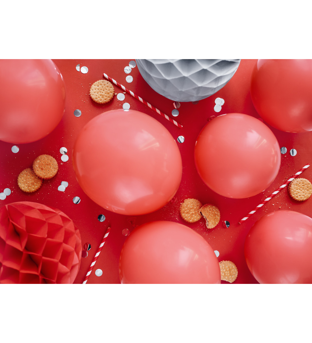 Latexové balónky eco pastelové červené 10 ks