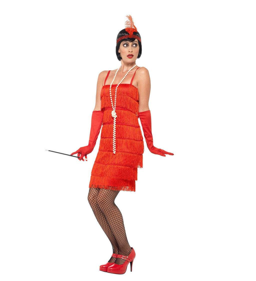 Dámský kostým Červený flapper z 20. let