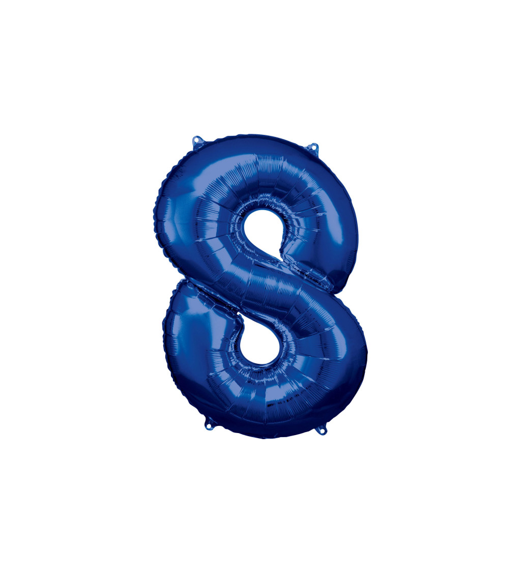 Fóliový tmavě modrý balónek - číslo 8