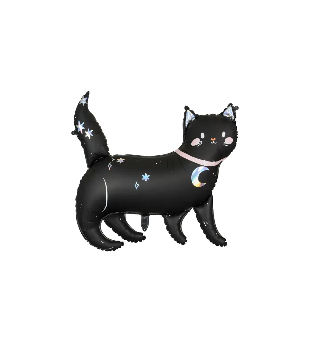 Fóliový balónek Kočka, černá, 81cm