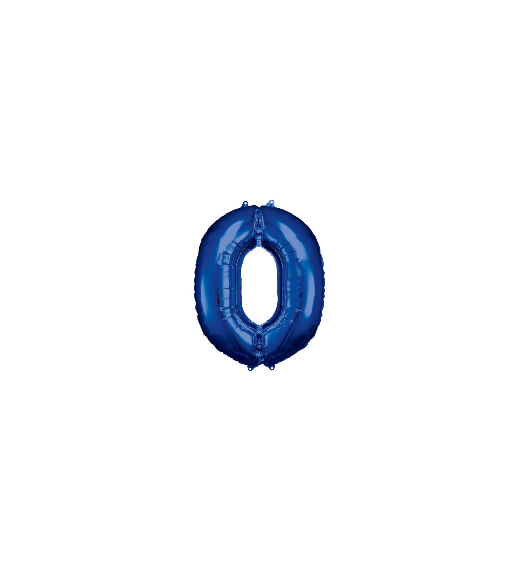 Fóliový balónek číslo 0,  tmavě modrý, 86cm