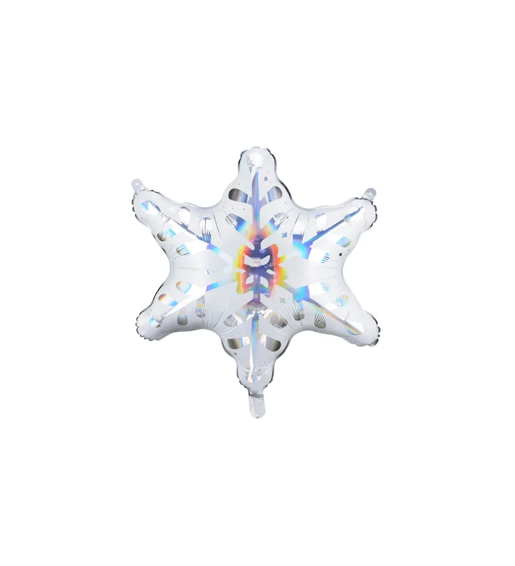 Fóliový balónek vločka bílá
