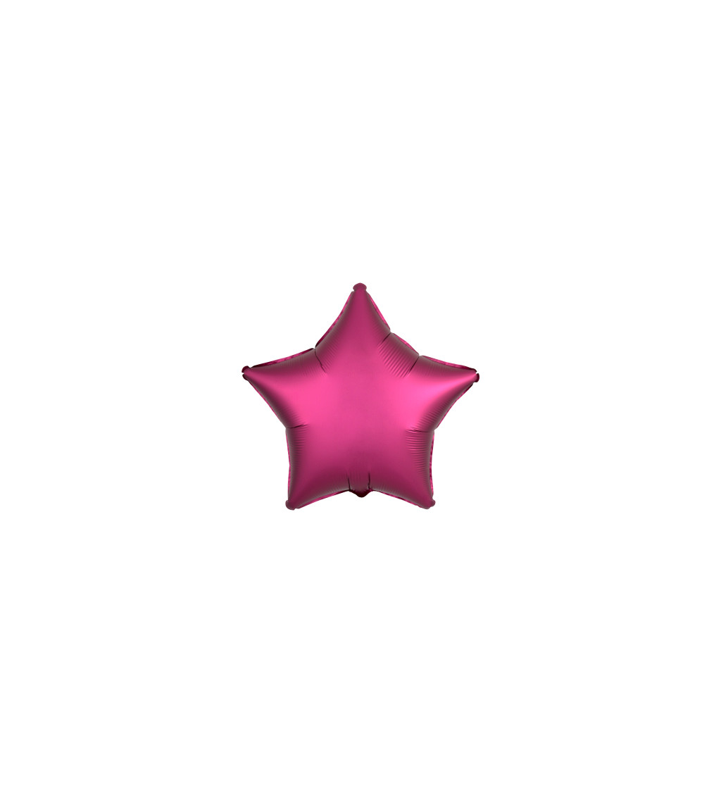 Fóliový balónek - hvězda růžová