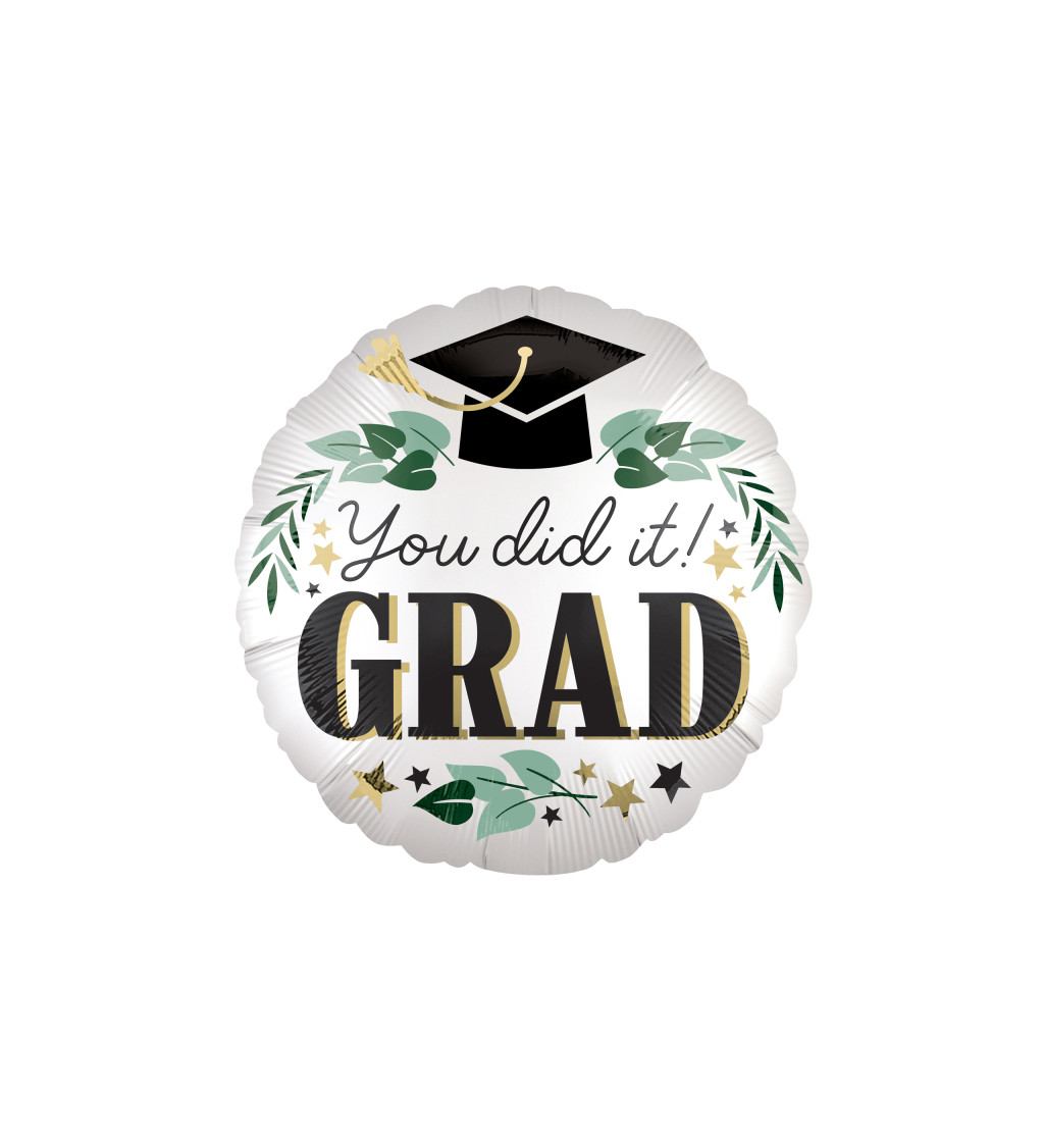 Fóliový balónek Grad bílý 43 cm