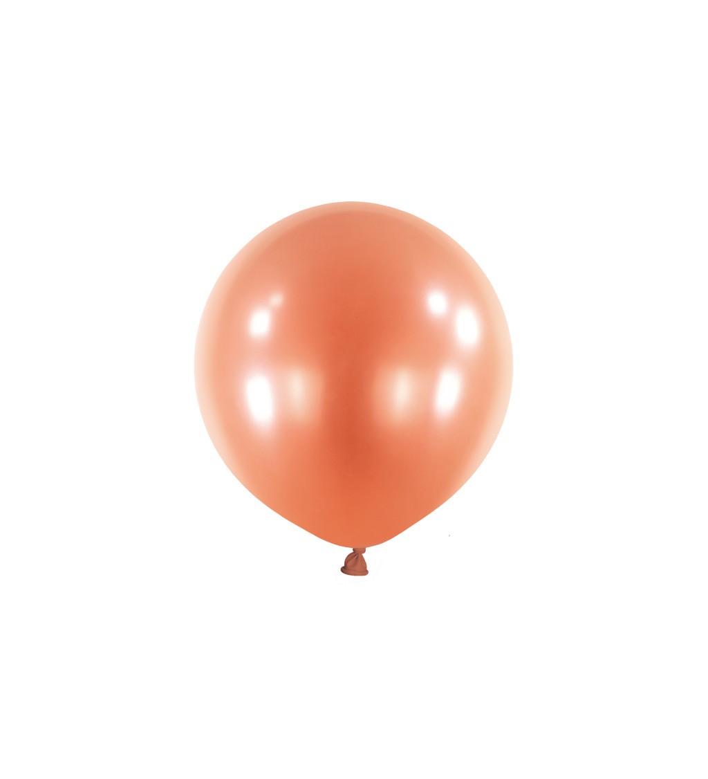 Latexové balónky 61 x 24 cm metalické, oranžové, 4 ks