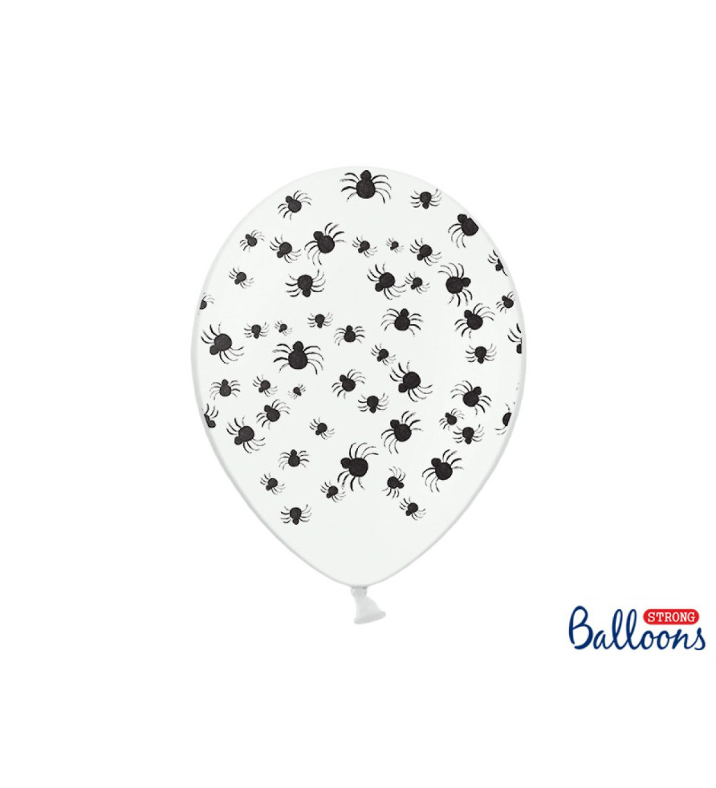 Latexové balónky strong průhledné pavouk 30 cm 6 ks