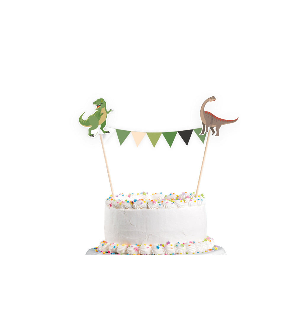 Dekorace na dort - Veselý dinosaurus