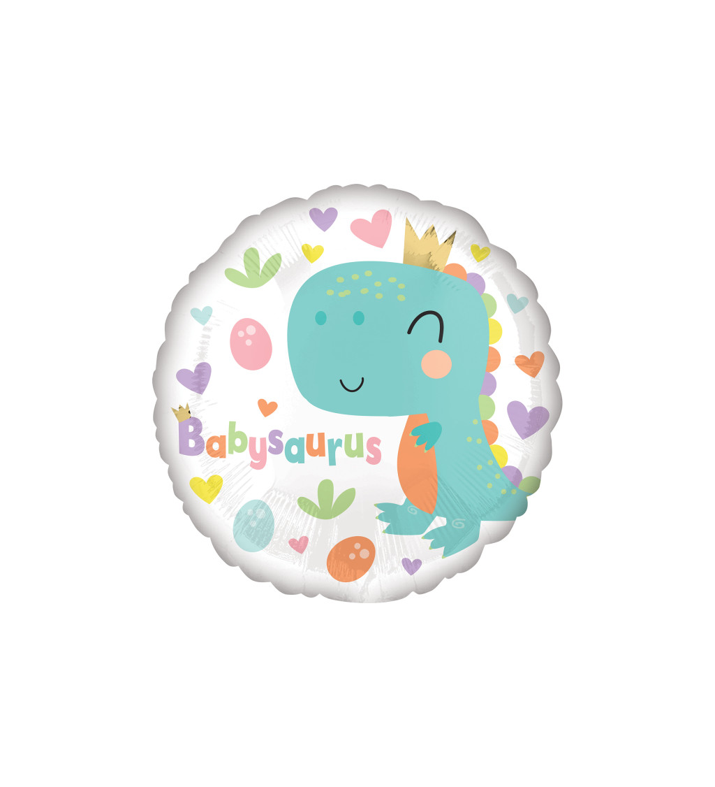 Fóliový balónek babysaurus barevný 45 cm