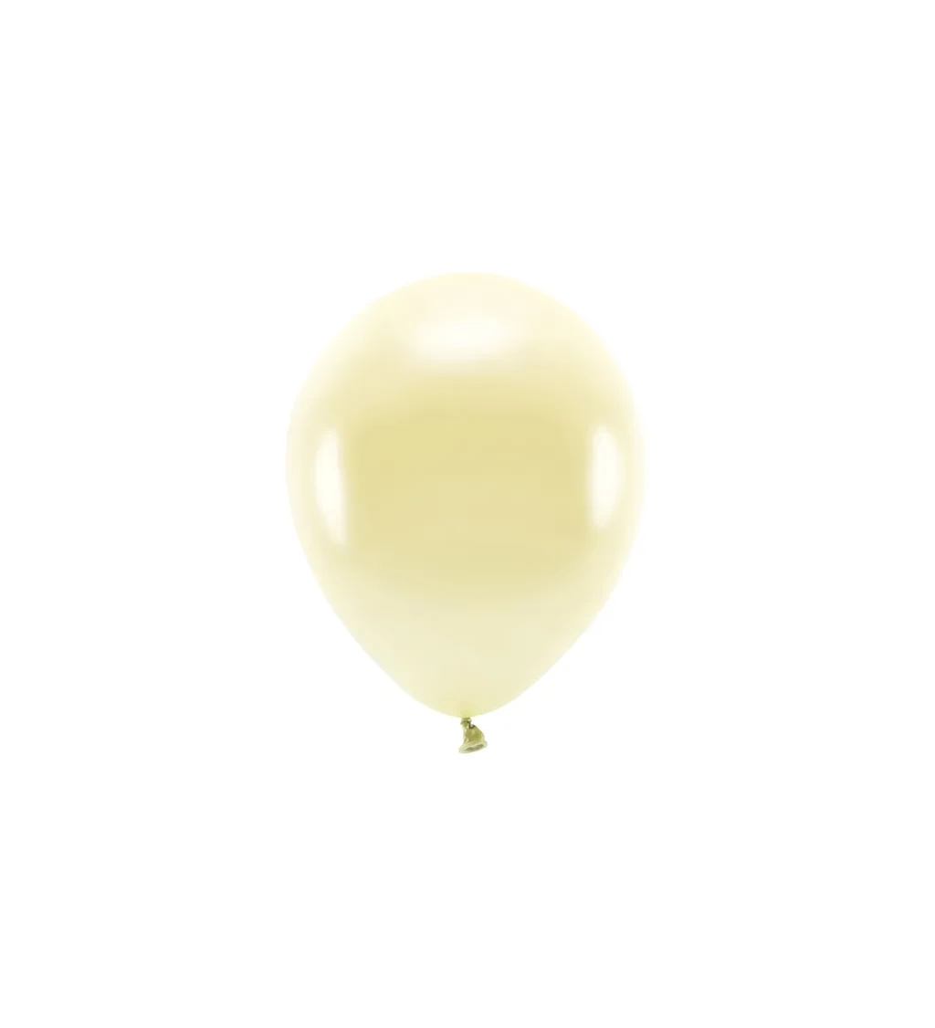 EKO Latexové balónky 30 cm metalické, žluté, 10 ks
