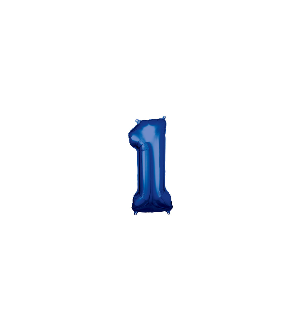 Fóliový balónek číslo 1, modrý, 86cm