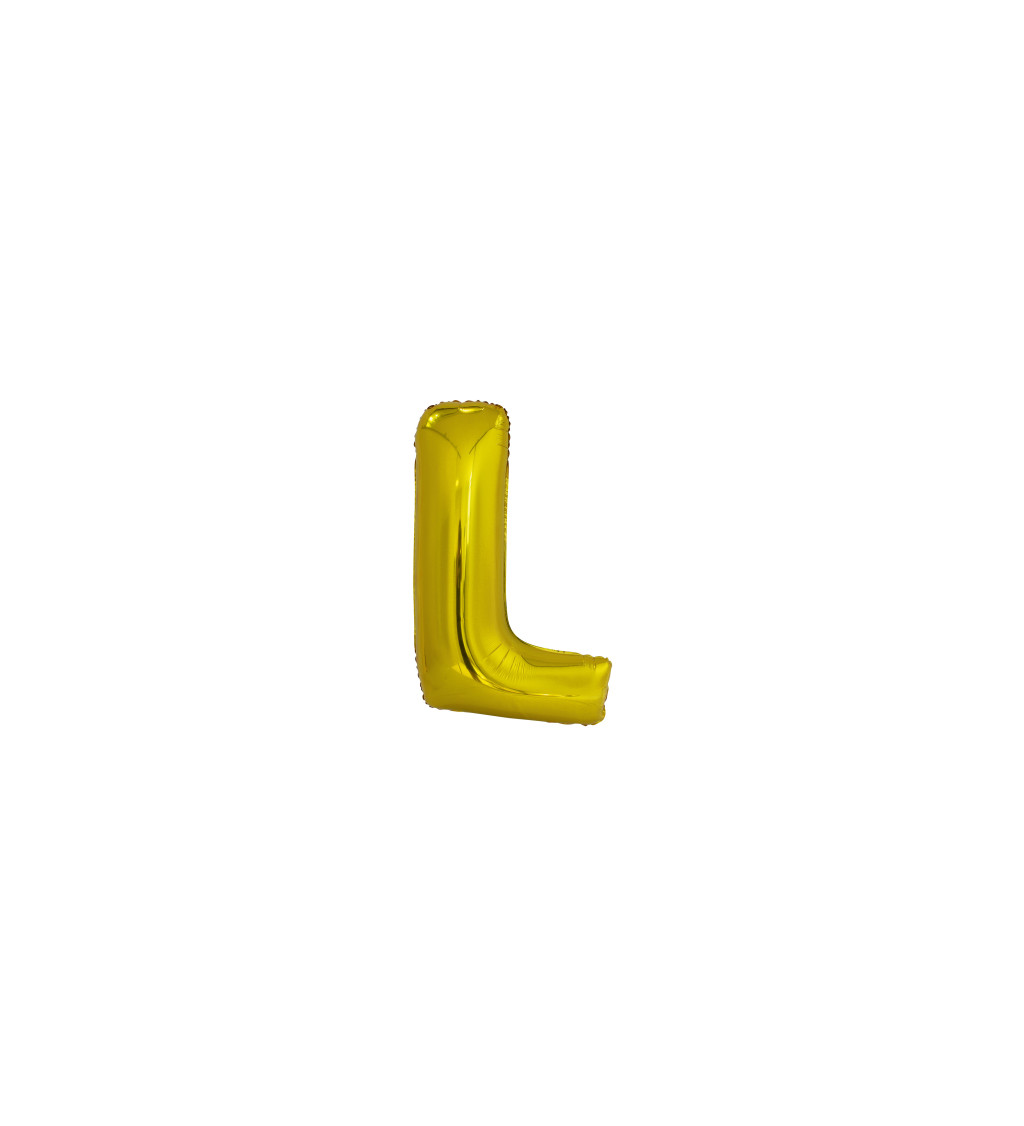Fóliový zlatý balónek - písmeno L