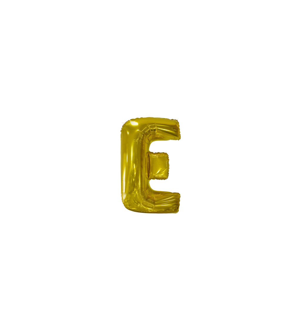 Fóliový zlatý balónek - písmeno E