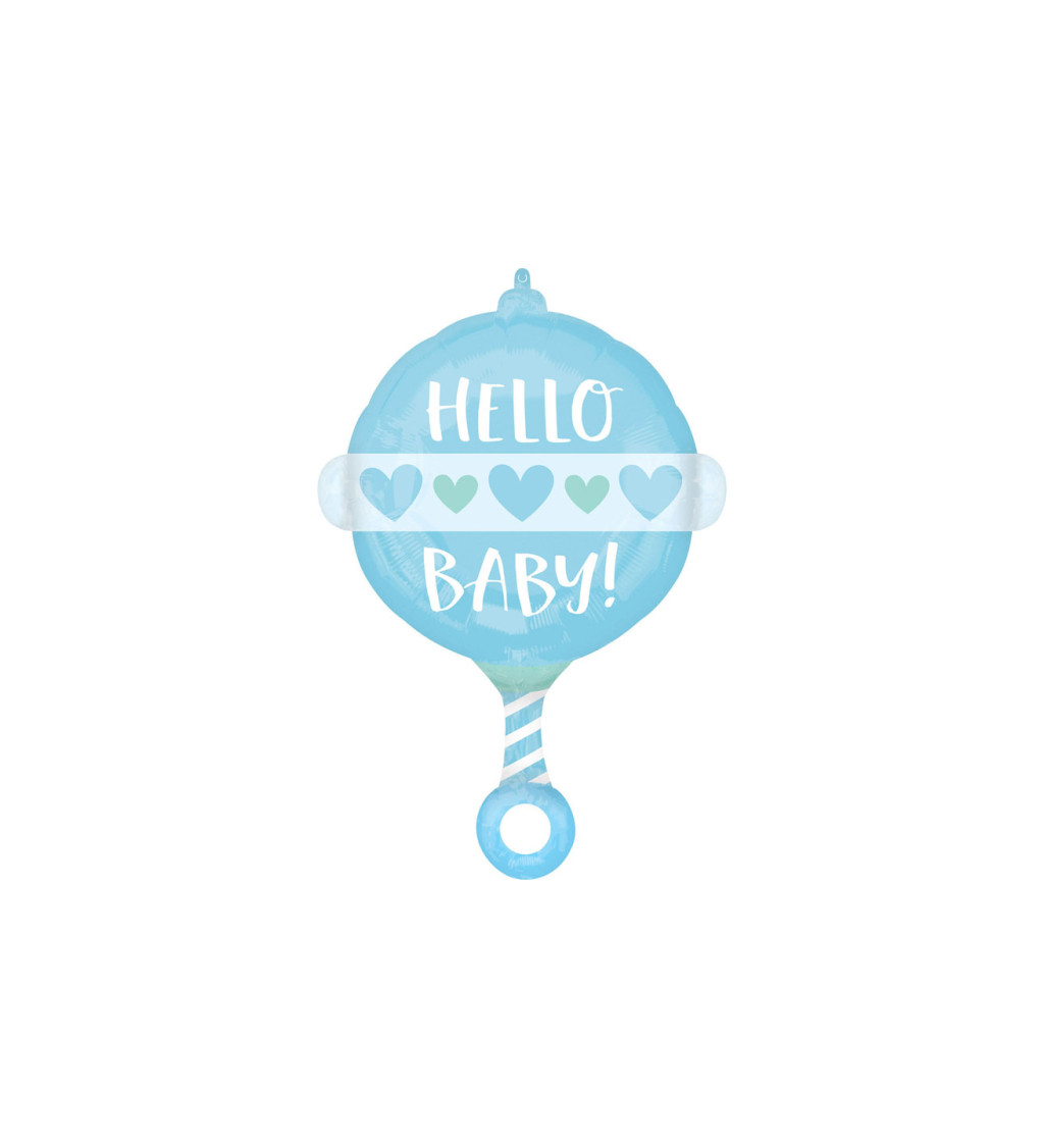 Hello baby modrý balón