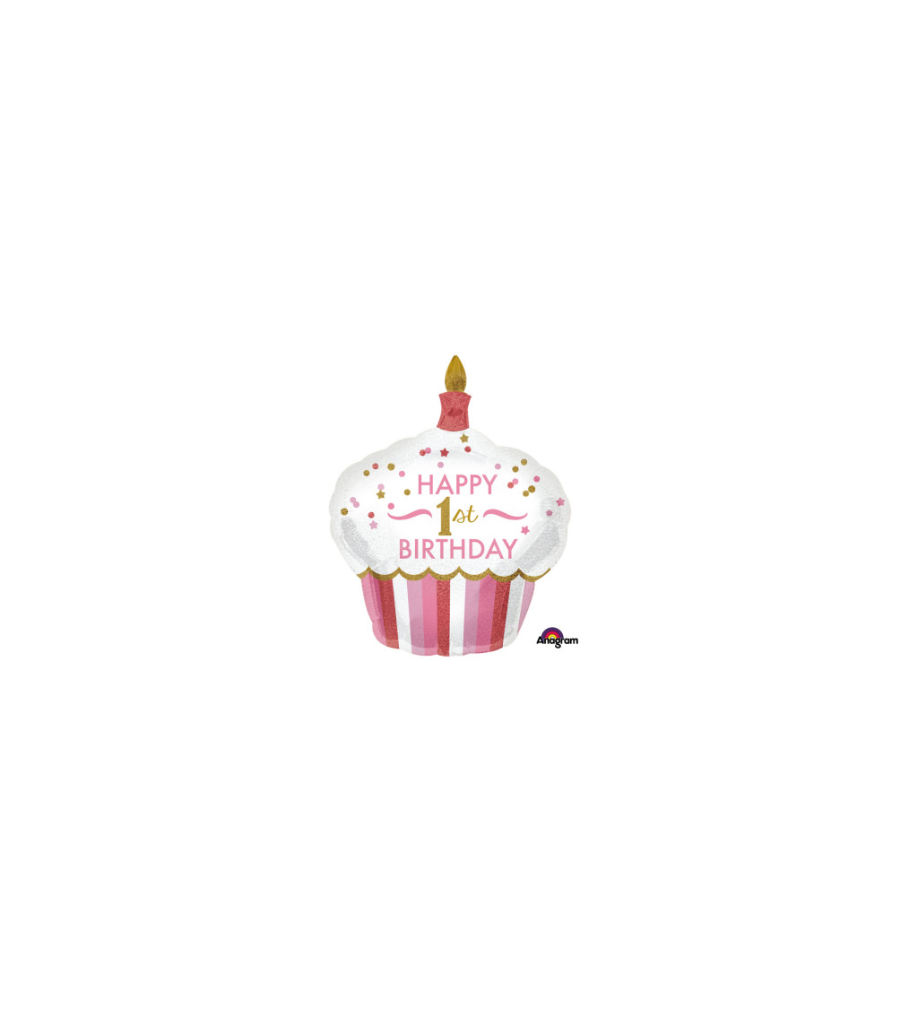 Balónek - první narozeniny, cupcake