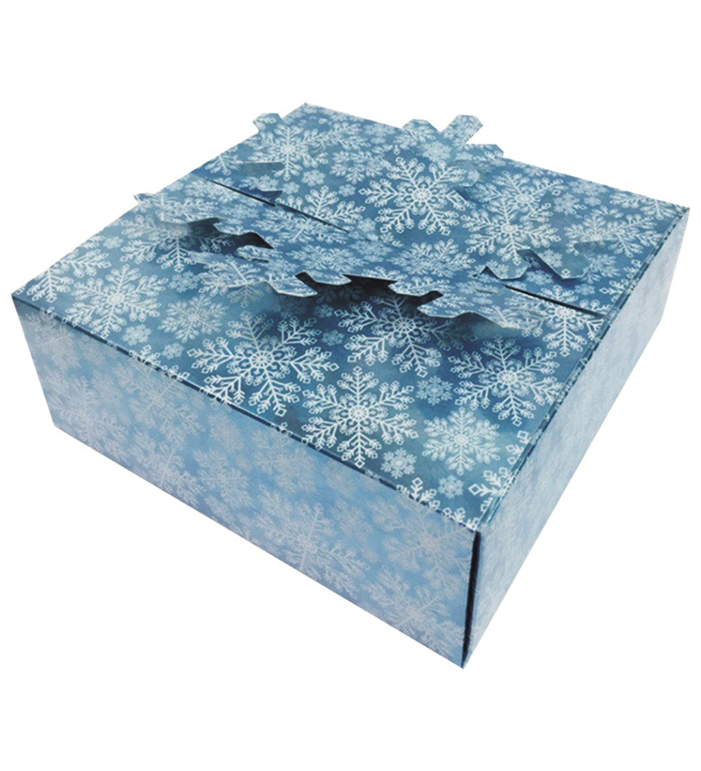 Krabička skládací dárková - modrá