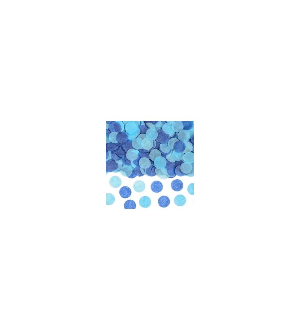 Modré kulaté konfety