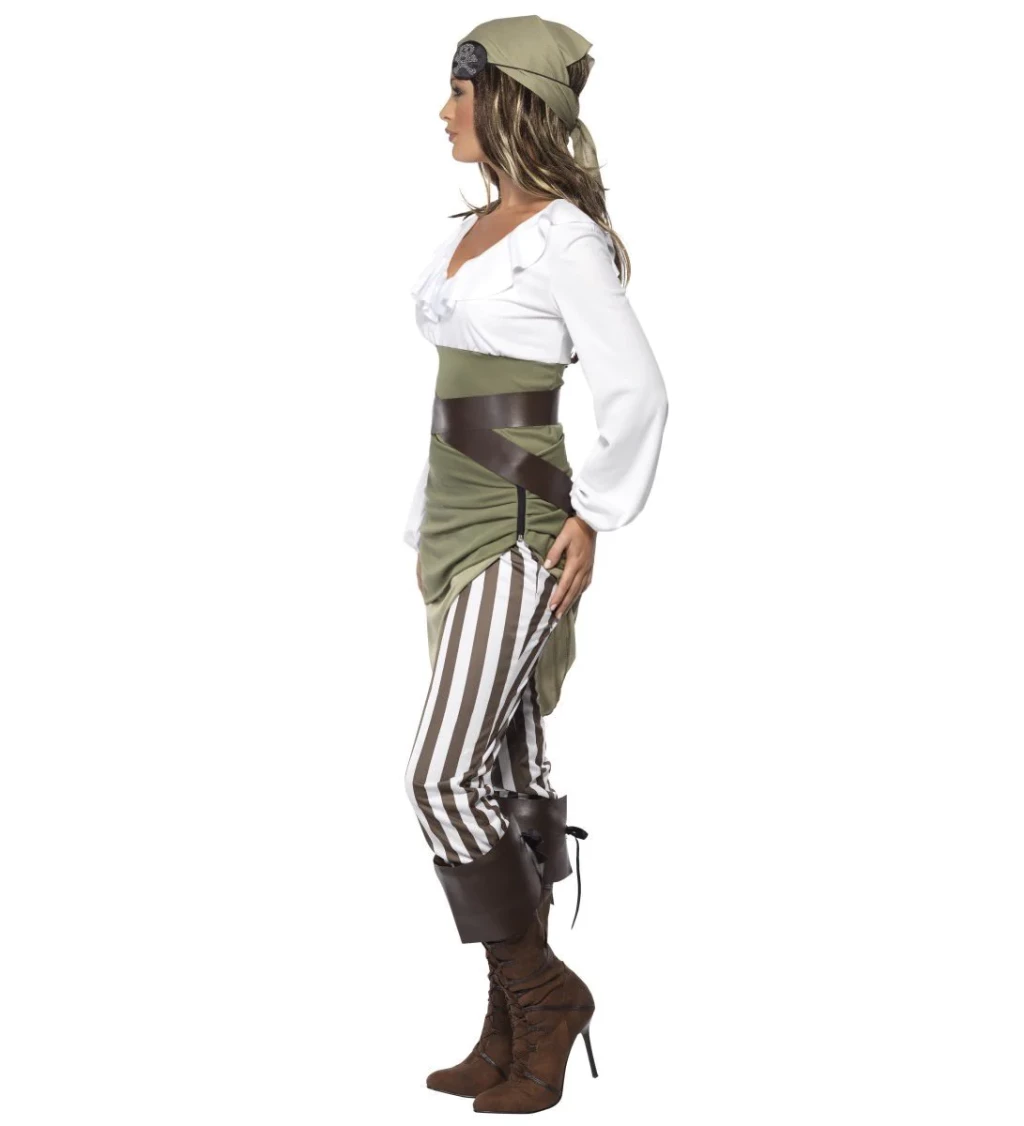 Dámský kostým - Pruhovaná pirátka