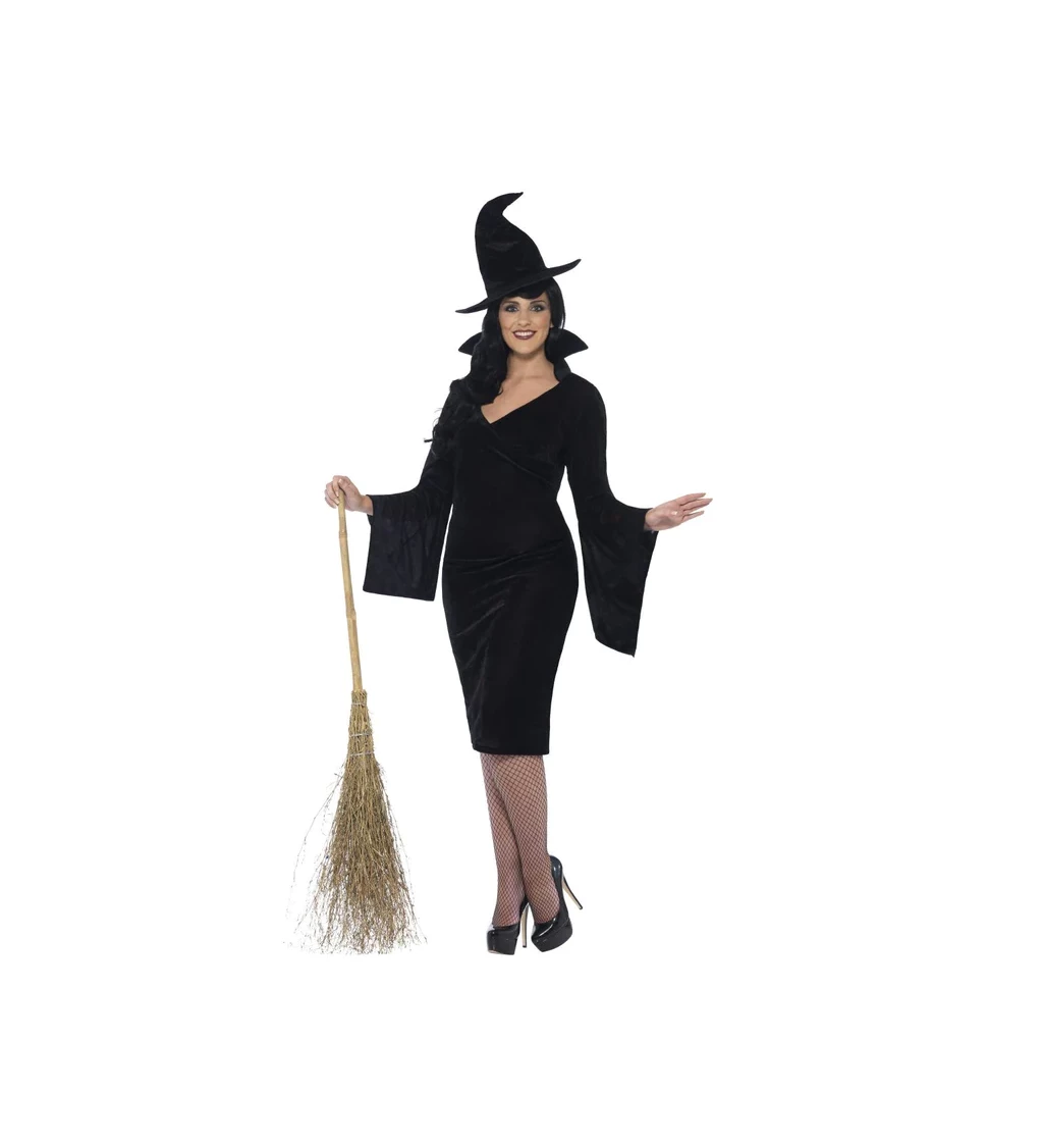 Dámský kostým - čarodějnice - černý