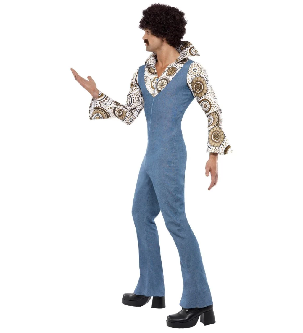 Pánský kostým - 60. léta - modrý